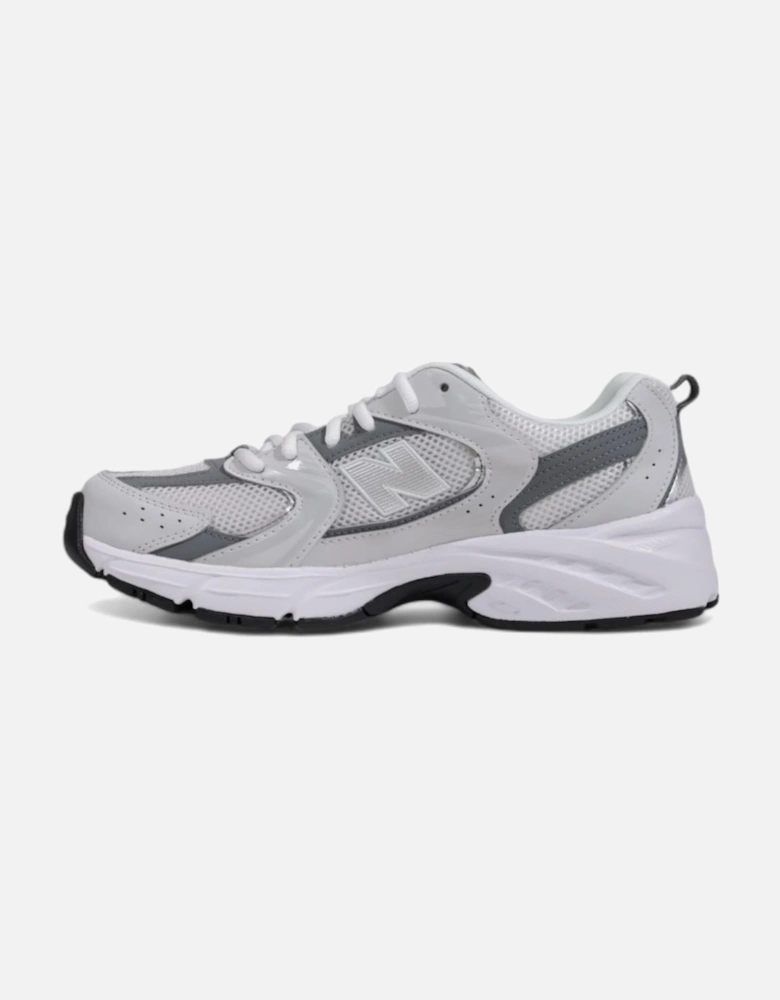 Grey Lace-Up Rubber Sole Sneakers Women