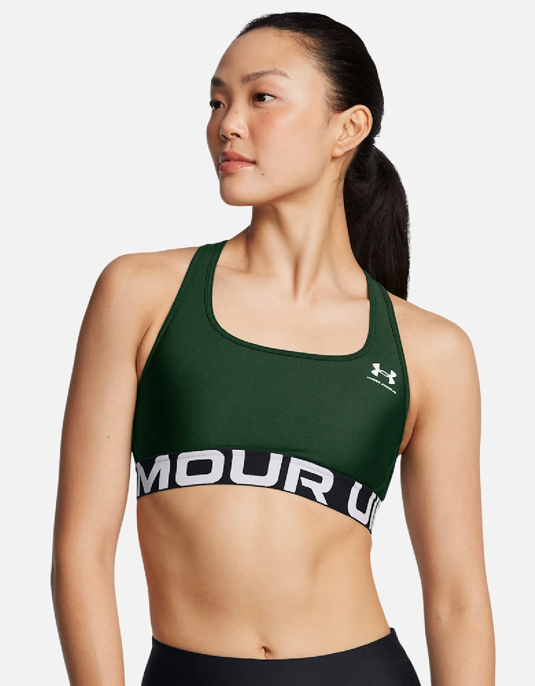 HeatGear Armour Mid Branded Sports Bra, 6 of 5
