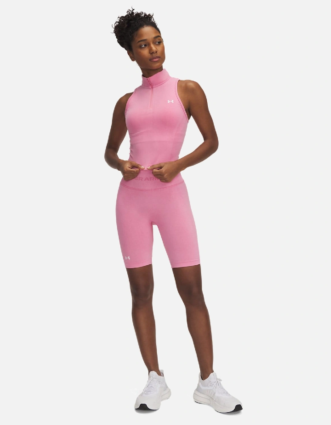 Vanish Seamless Washed Sleeveless Zip Top