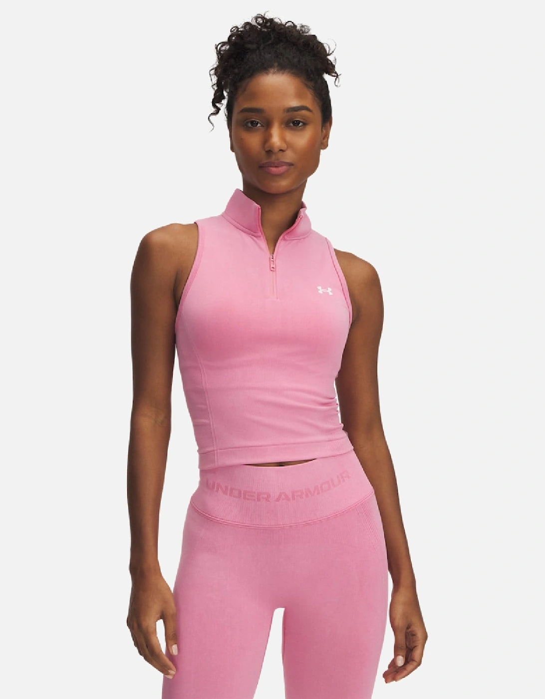 Vanish Seamless Washed Sleeveless Zip Top, 5 of 4
