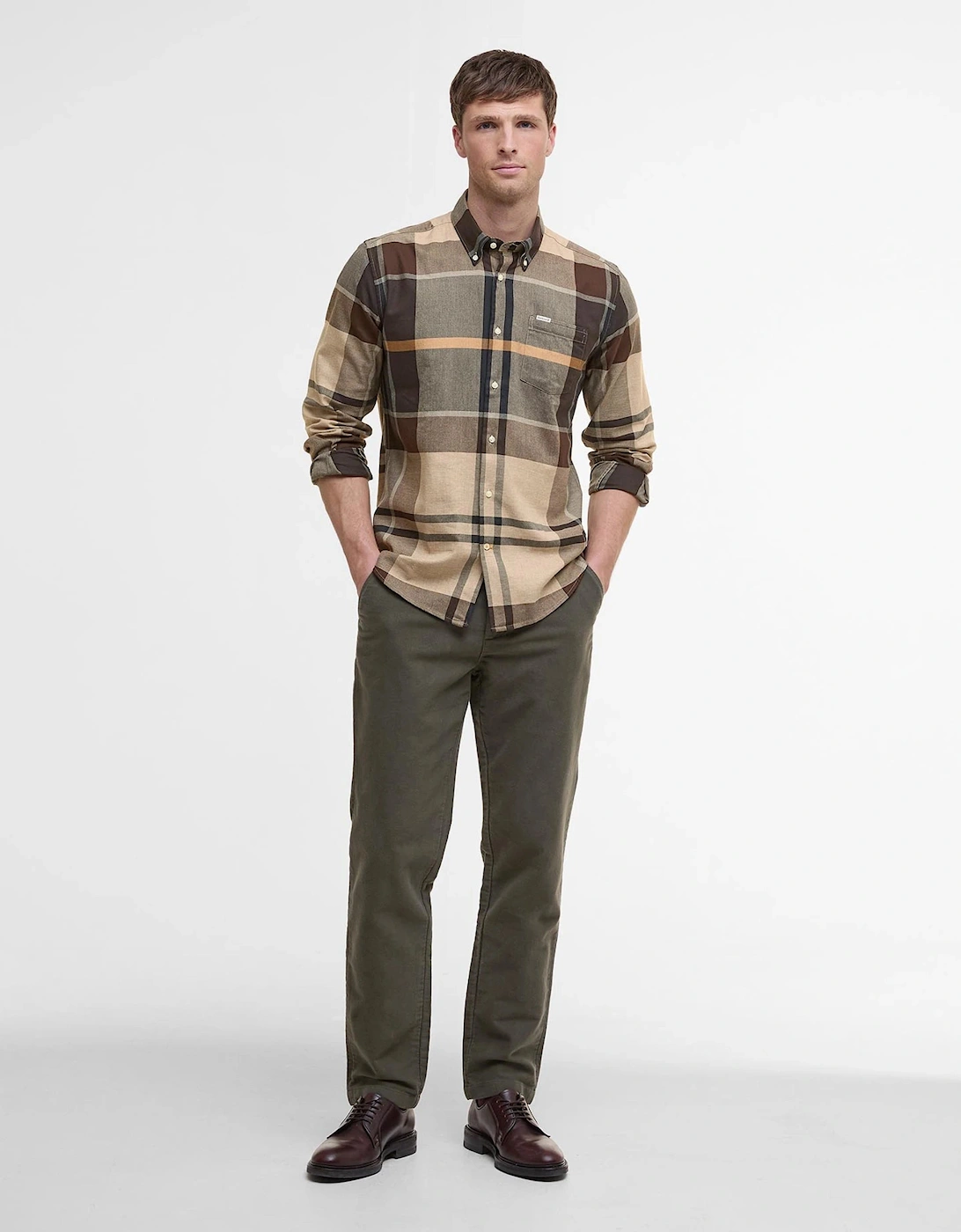 Bearpark Regular Tartan Check Shirt - Brown Autumn Dress
