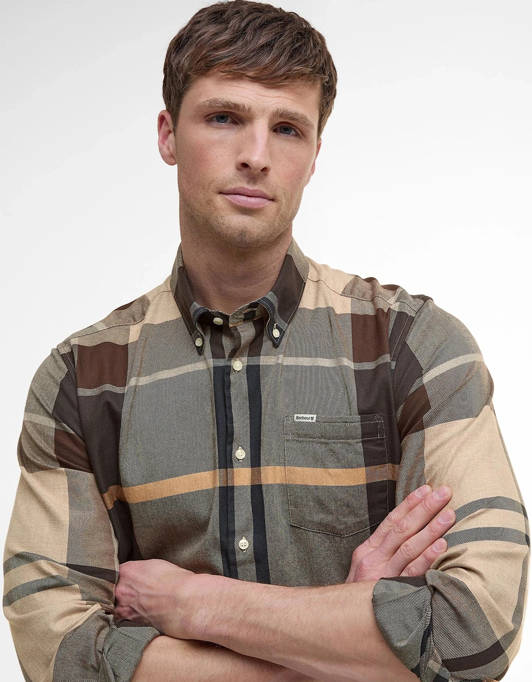 Bearpark Regular Tartan Check Shirt - Brown Autumn Dress