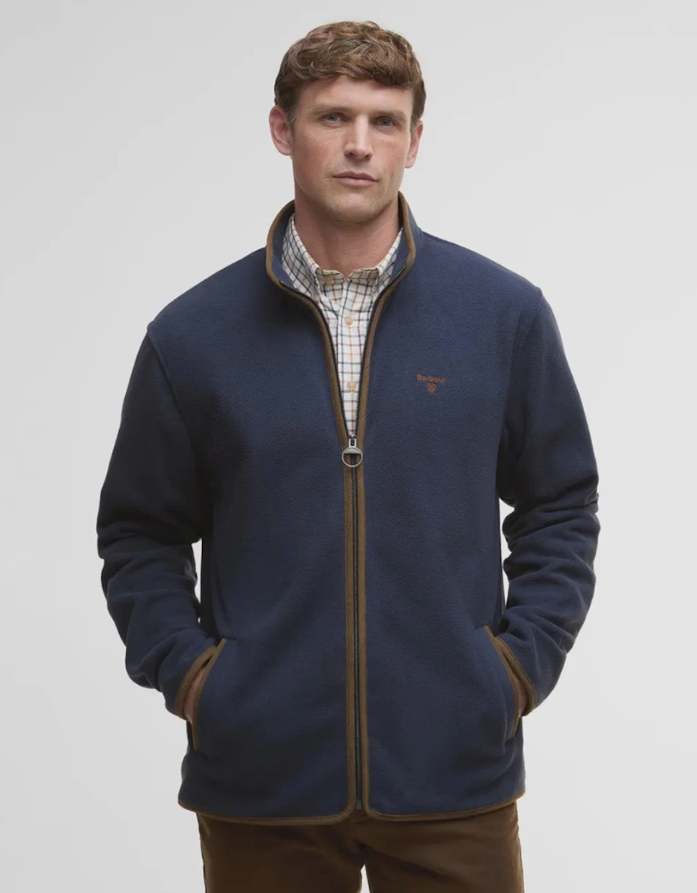 Harwood Zip Through Fleece - Navy Blue