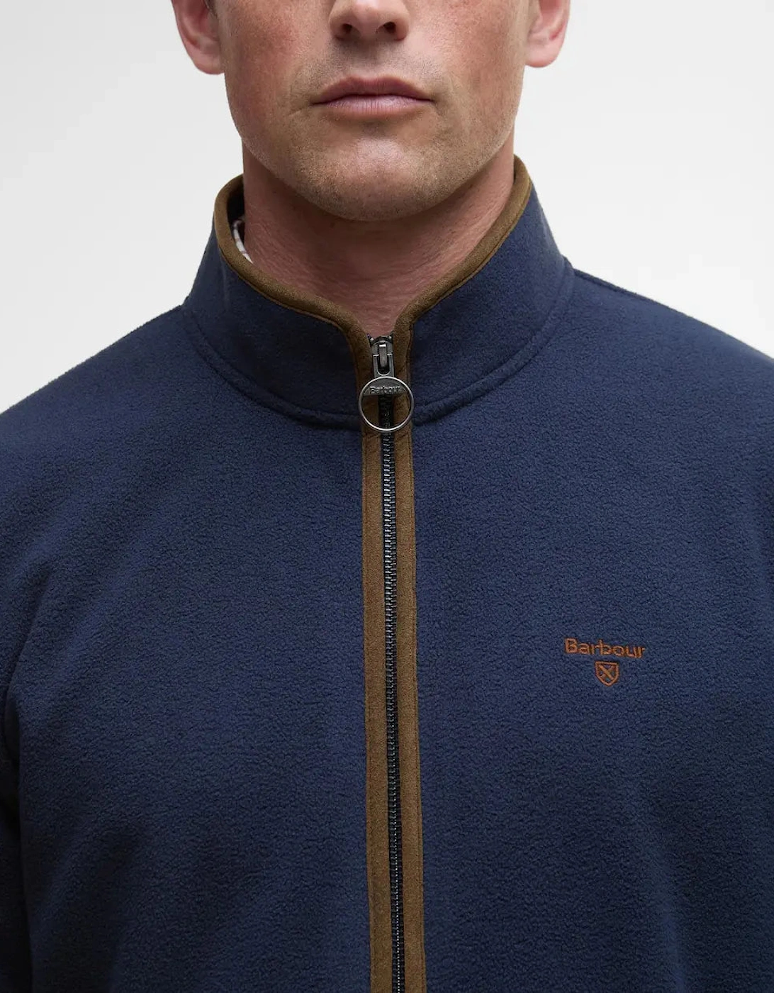 Harwood Zip Through Fleece - Navy Blue