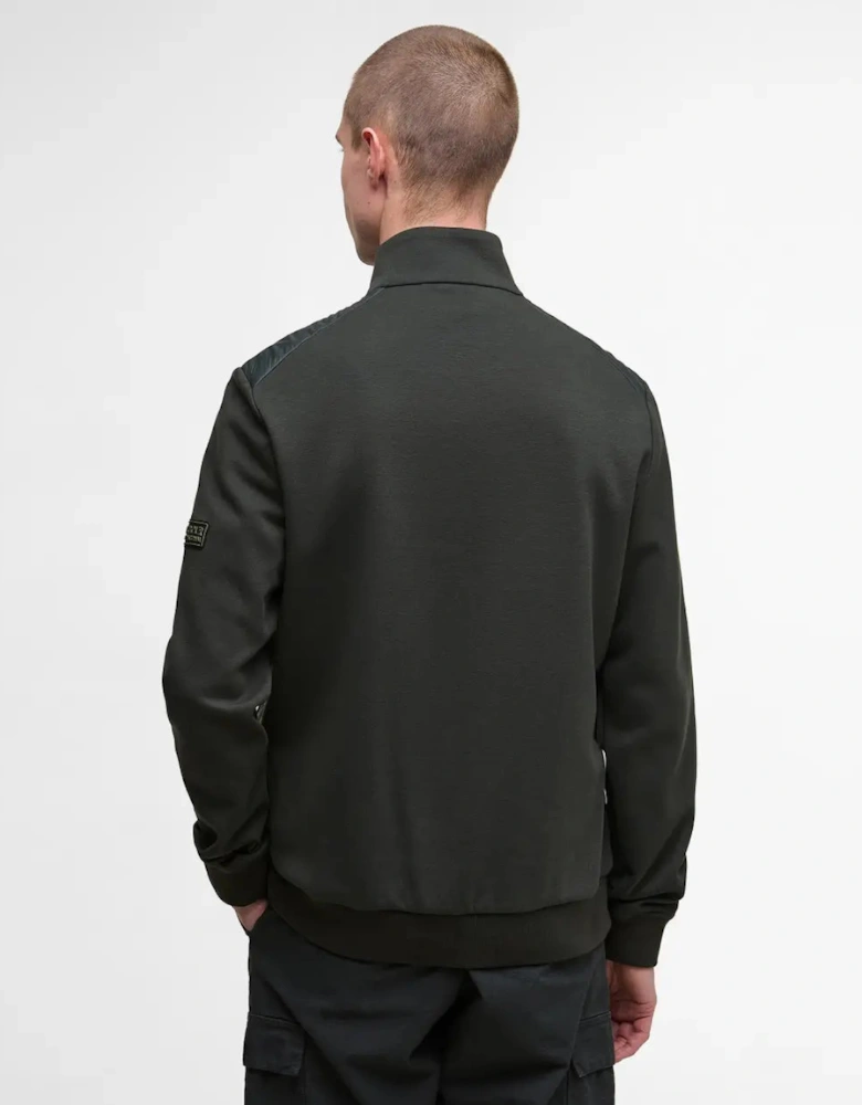 Heysham Quilted Sweatshirt Jacket - Black