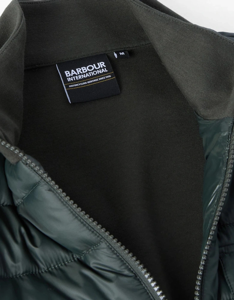 Heysham Quilted Sweatshirt Jacket - Black