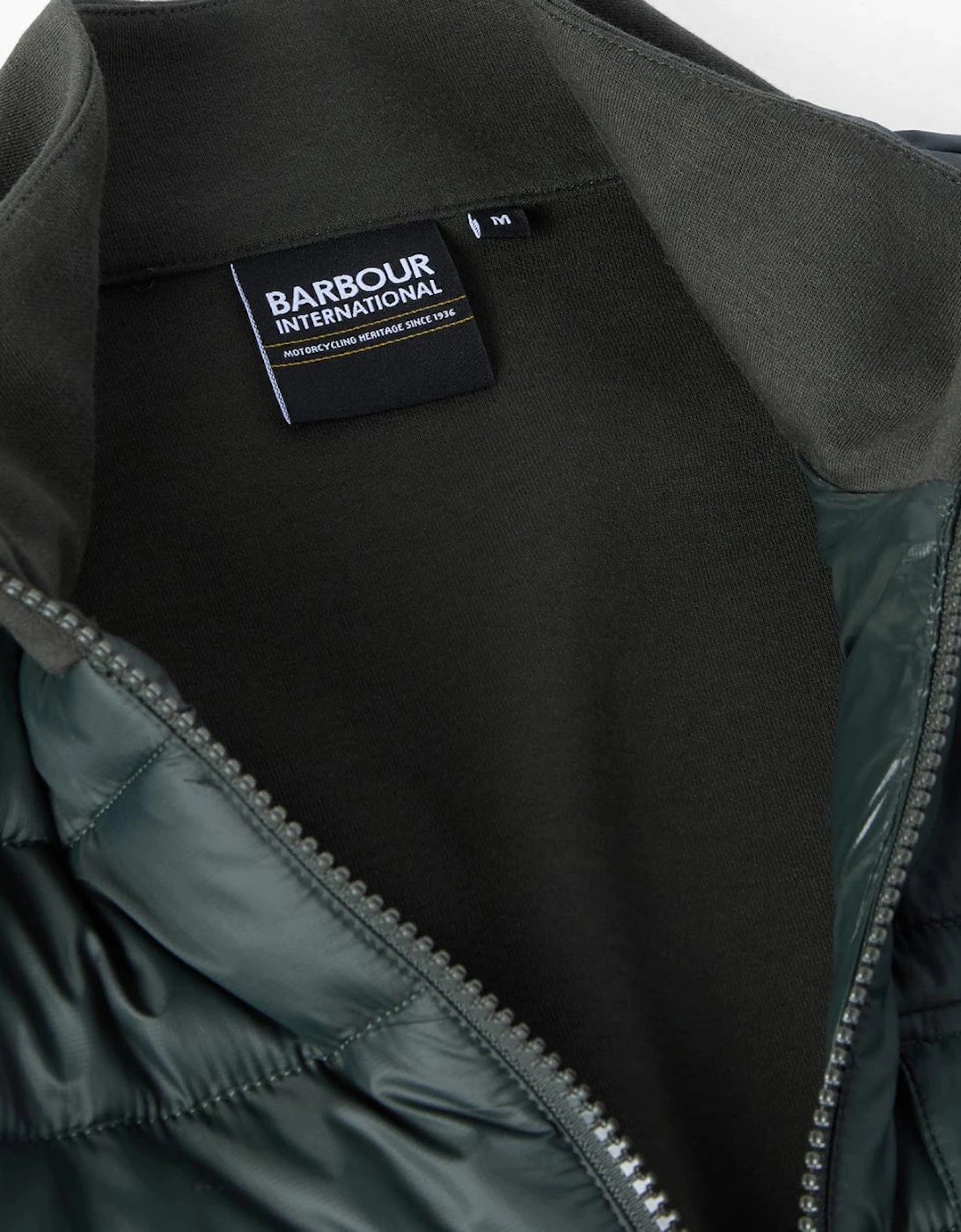 Heysham Quilted Sweatshirt Jacket - Black