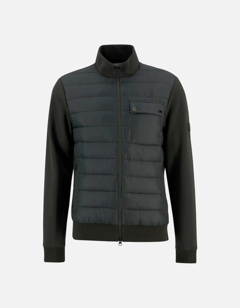 Heysham Quilted Sweatshirt Jacket - Black