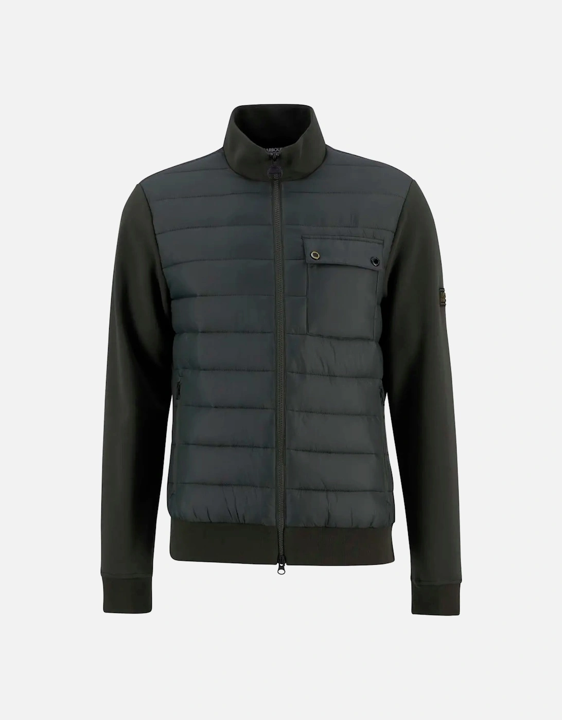 Heysham Quilted Sweatshirt Jacket - Black