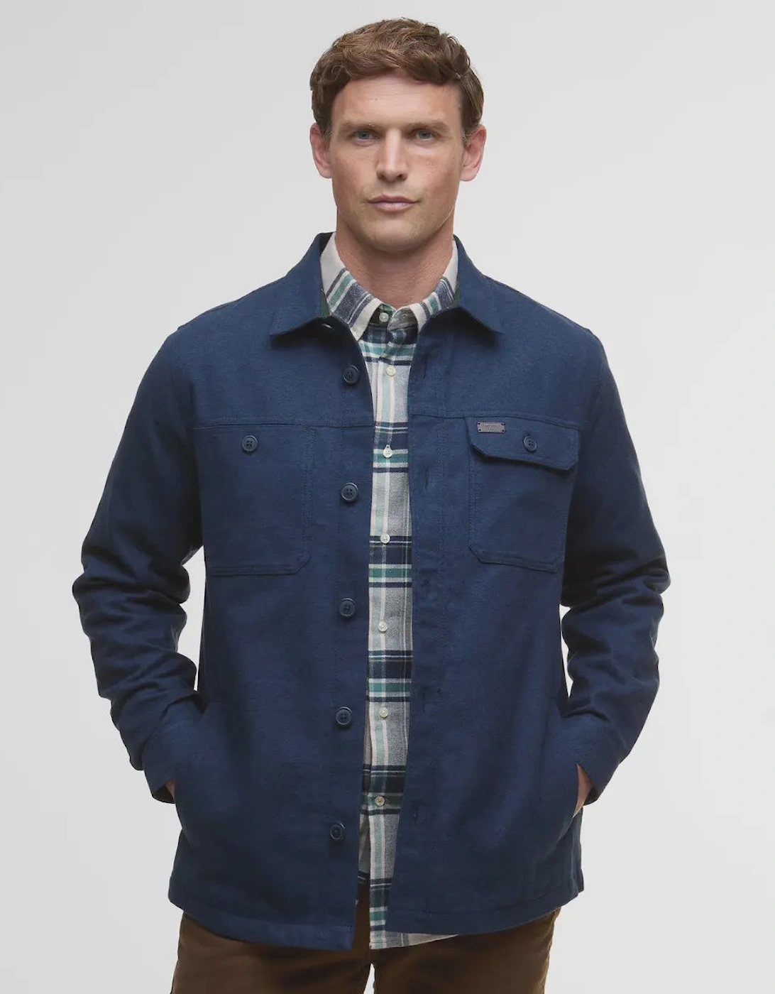 Giles Twill Overshirt - Navy Blue, 7 of 6