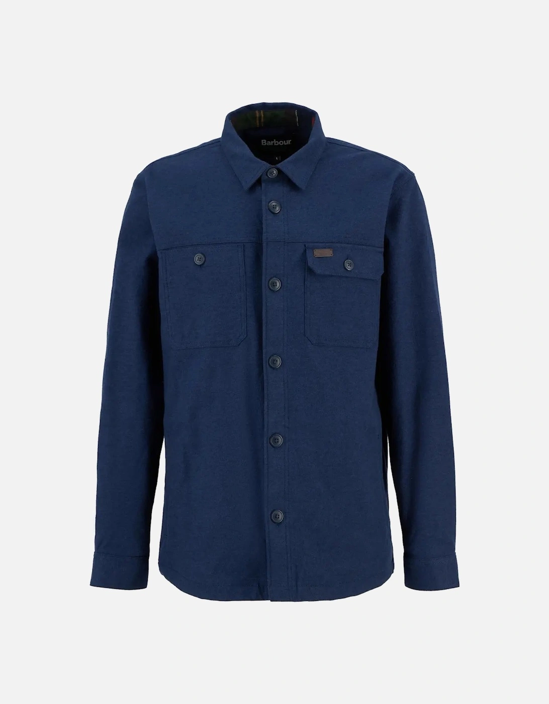 Giles Twill Overshirt - Navy Blue