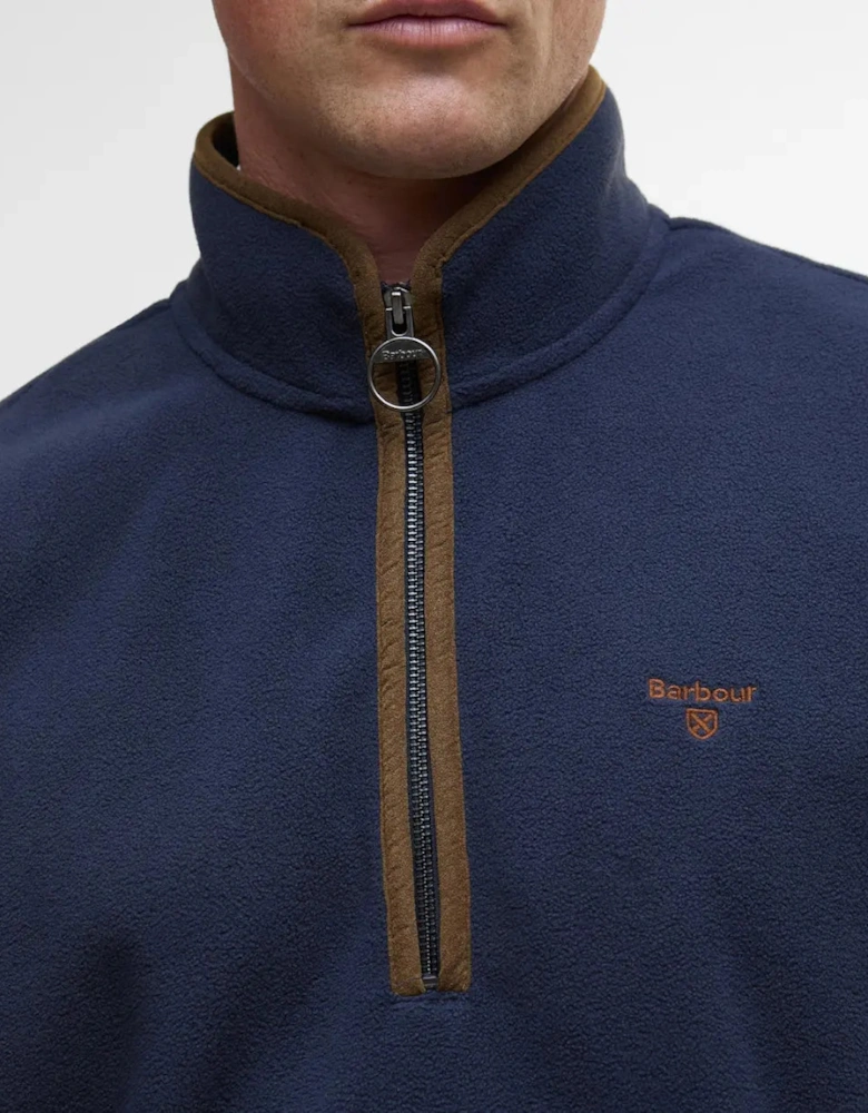 Harwood Half-Zip Fleeced Gilet - Navy Blue