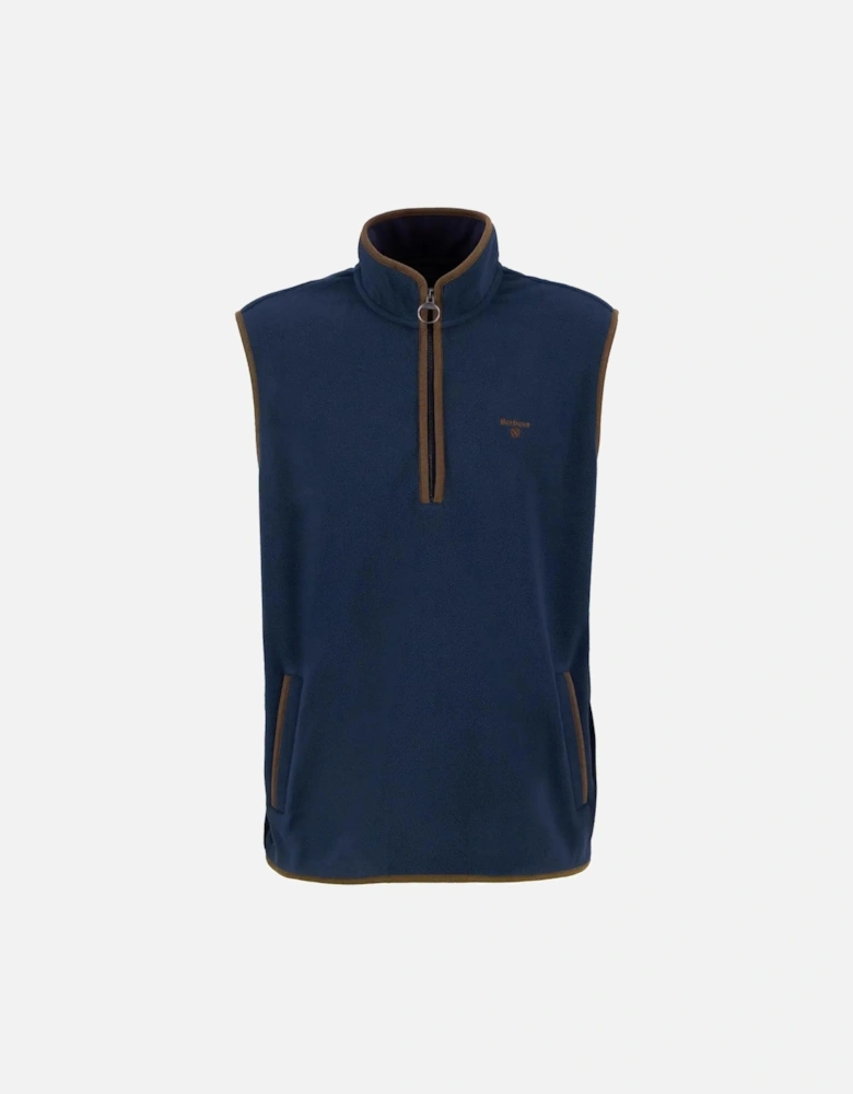 Harwood Half-Zip Fleeced Gilet - Navy Blue