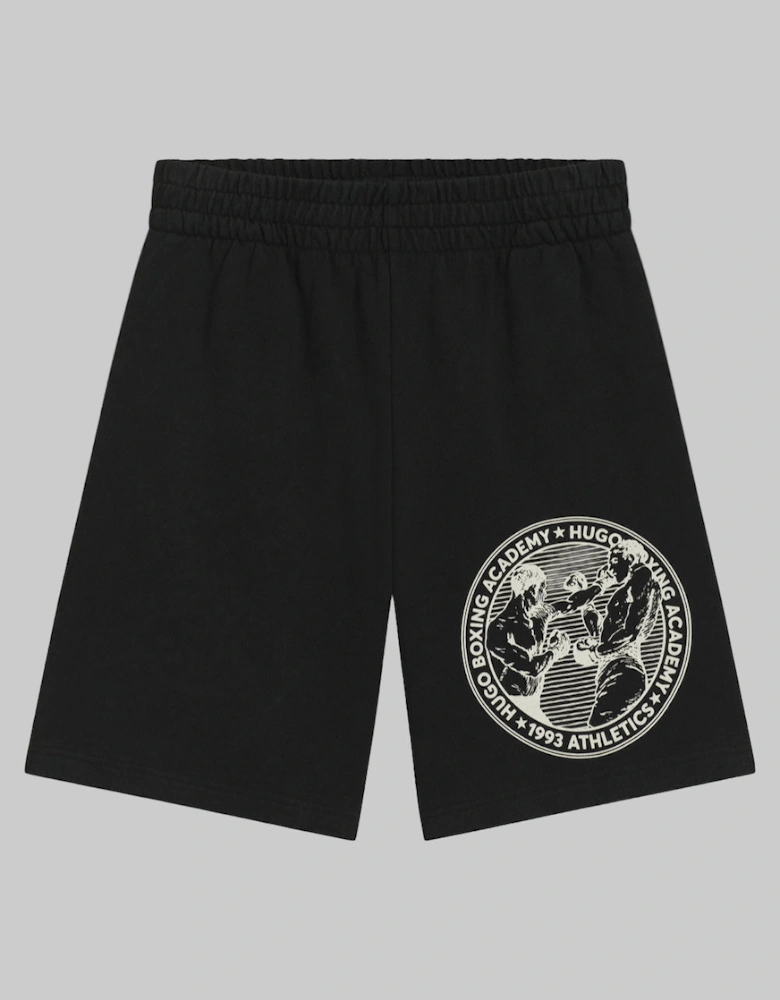 HUGO Dubox Cotton-Terry Shorts, Black