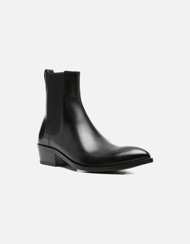 BURNISHED LEATHER CHELSEA BOOTS