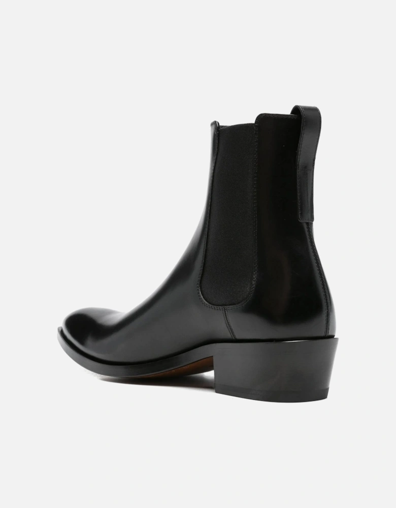 BURNISHED LEATHER CHELSEA BOOTS