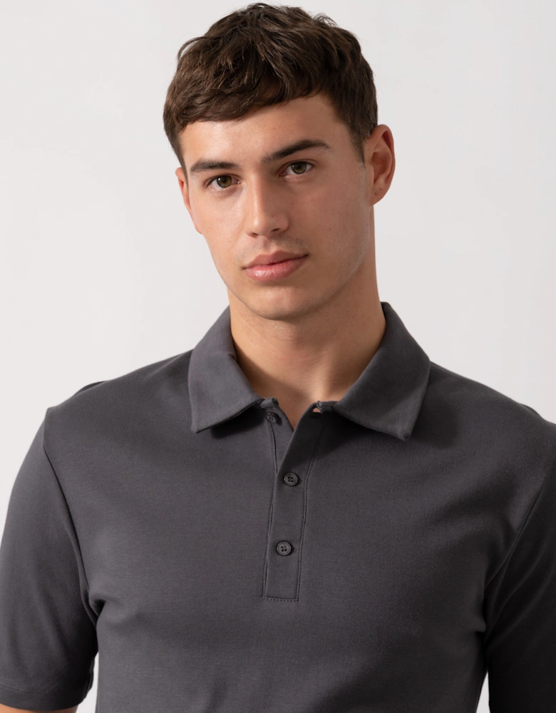 Hunston Mens Short Sleeve Polo Shirt - Slate