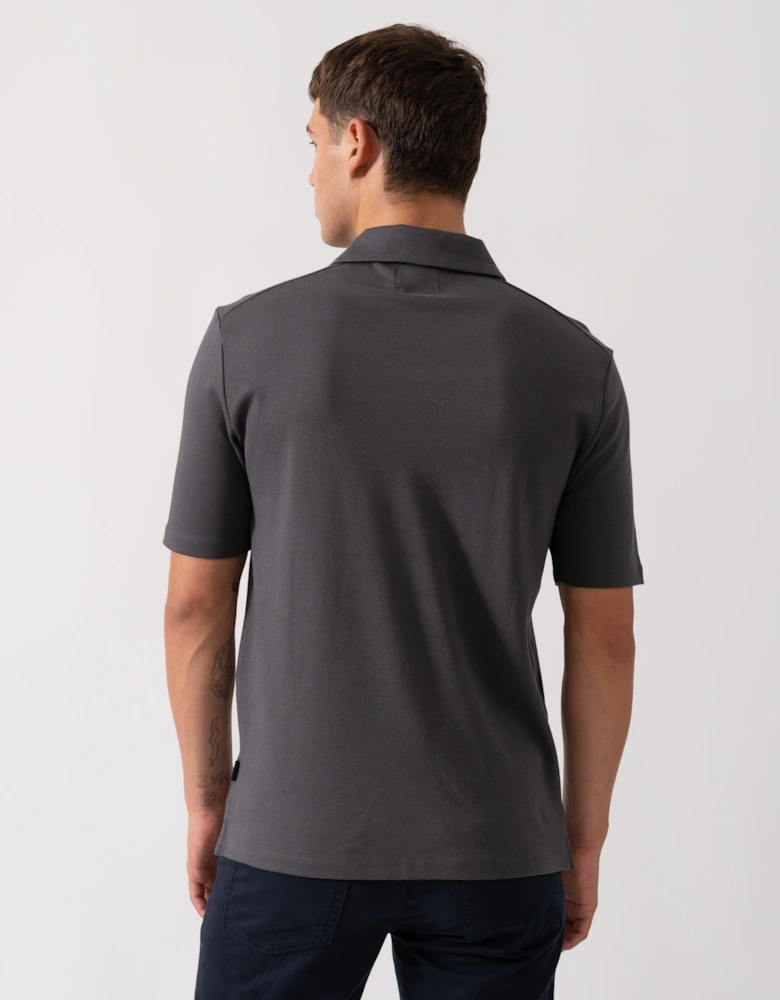 Hunston Mens Short Sleeve Polo Shirt - Slate