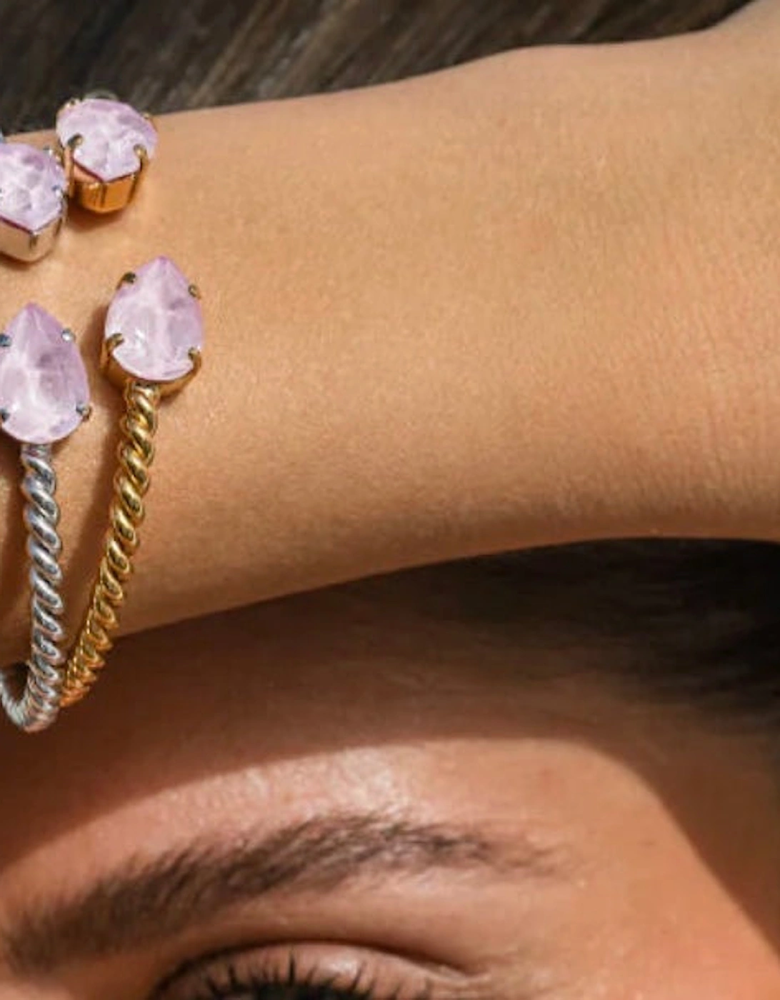 Mini Drop Bracelet in Soft Pink