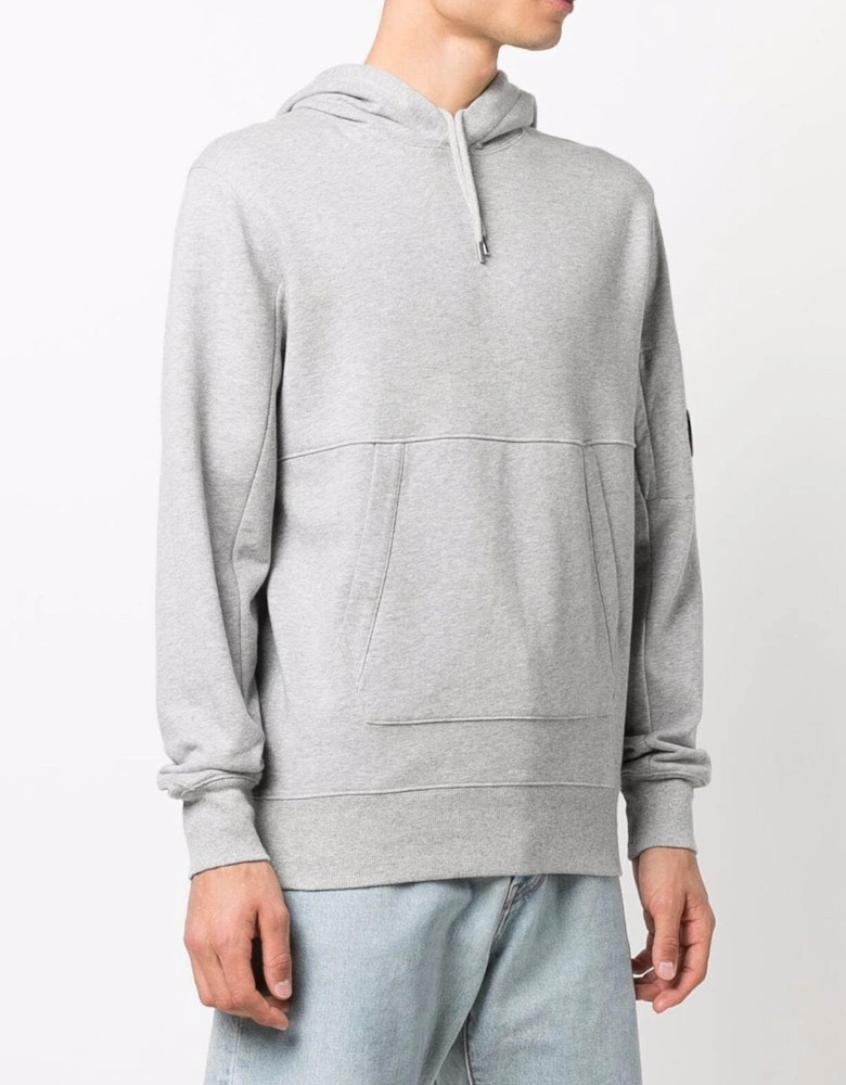 C.P. Company Logo-patch Cotton Hoodie in Grey