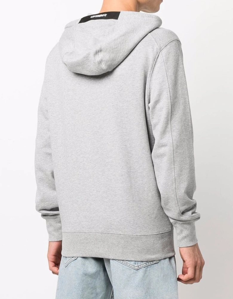 C.P. Company Logo-patch Cotton Hoodie in Grey