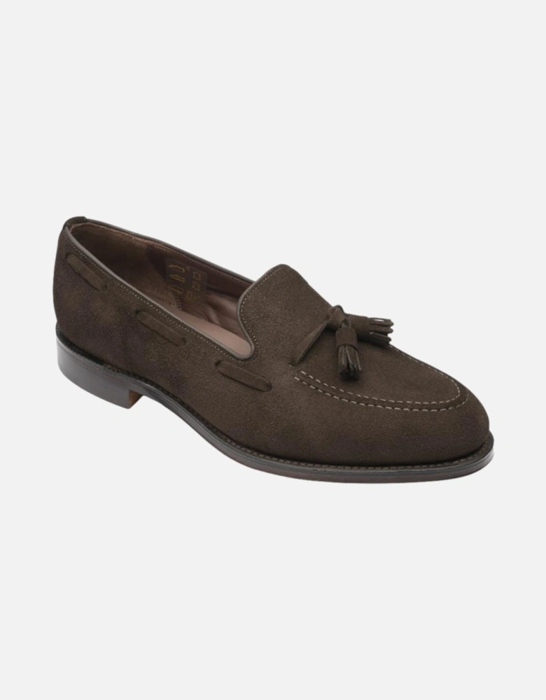 Russel Tassle Loafer Choc Brown Suede