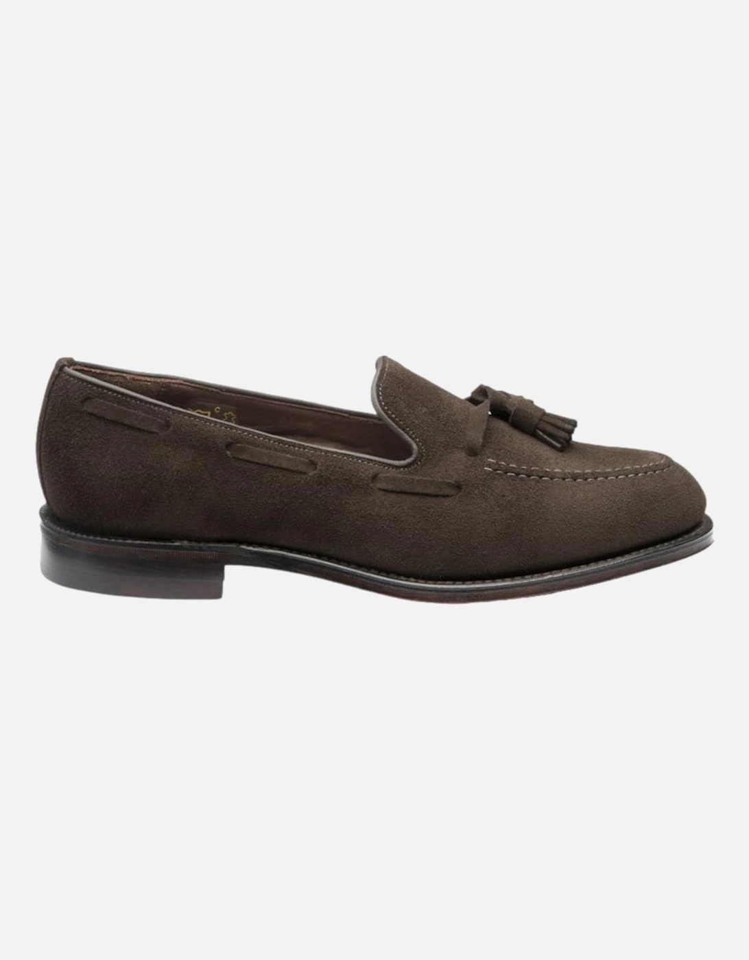 Russel Tassle Loafer Choc Brown Suede, 4 of 3