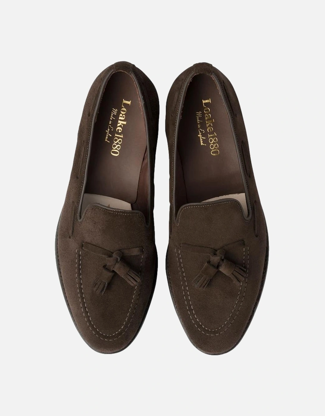 Russel Tassle Loafer Choc Brown Suede