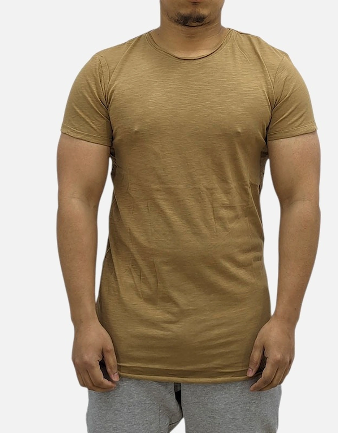 Mens T Shirts Multi Pack Muscle Fit Gym Curve Hem Summer Cotton Longline Tee, 6 of 5