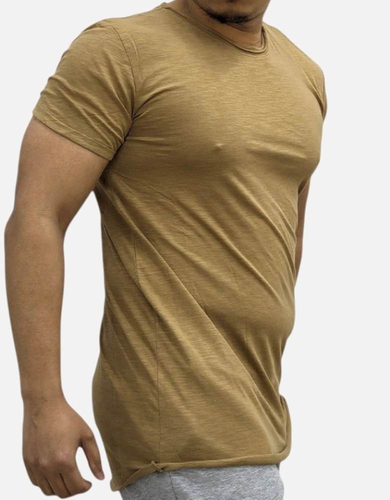 Mens T Shirts Multi Pack Muscle Fit Gym Curve Hem Summer Cotton Longline Tee