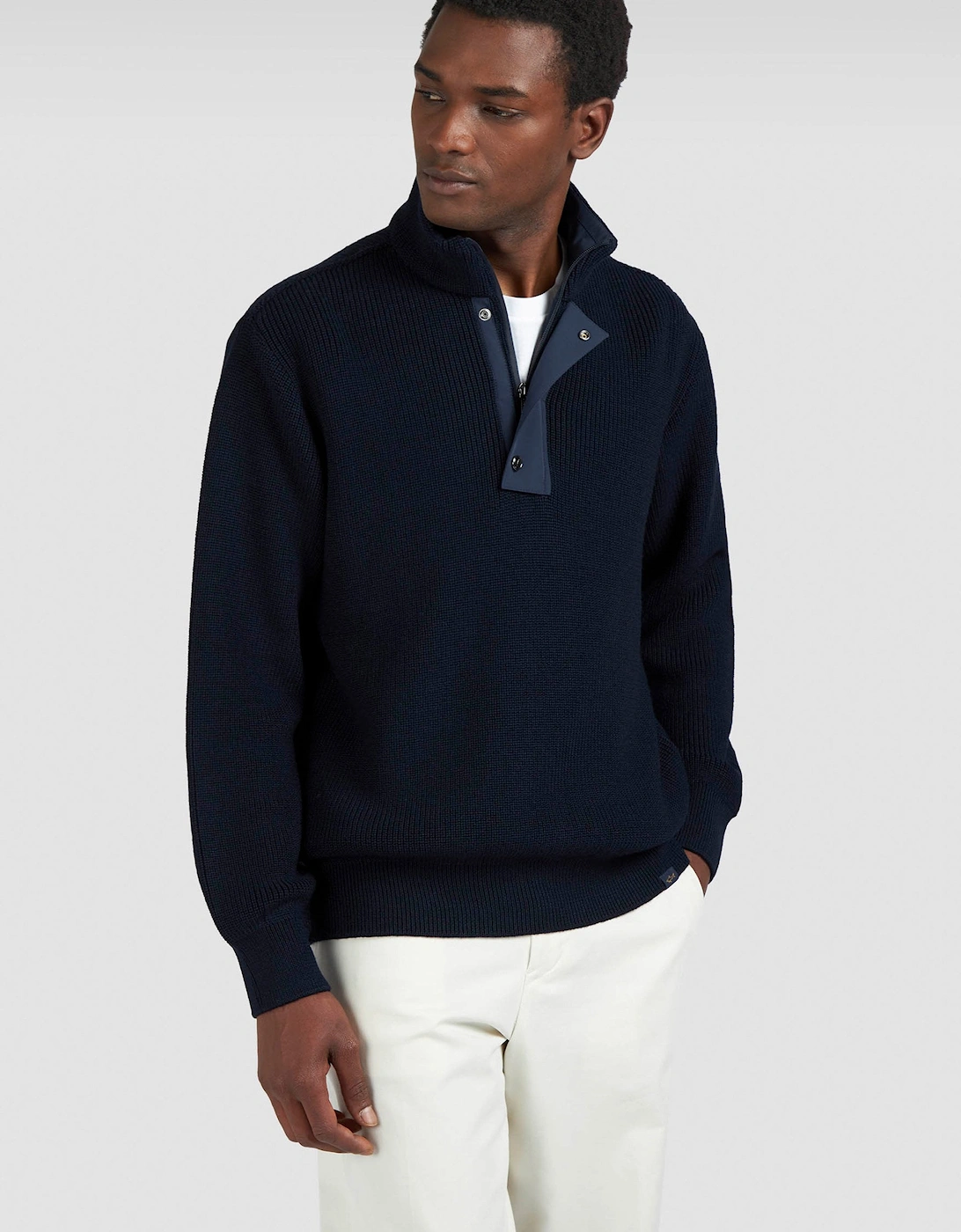 MOON BADGE ZIP SWATER