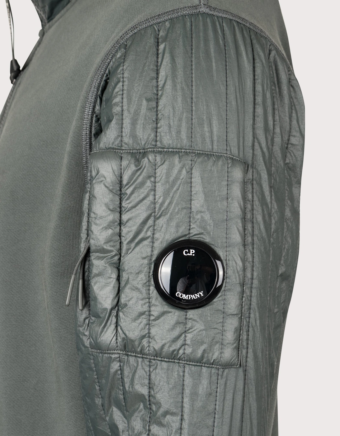 Diagonal Raised Fleece Quarter Zip Sweatshirt
