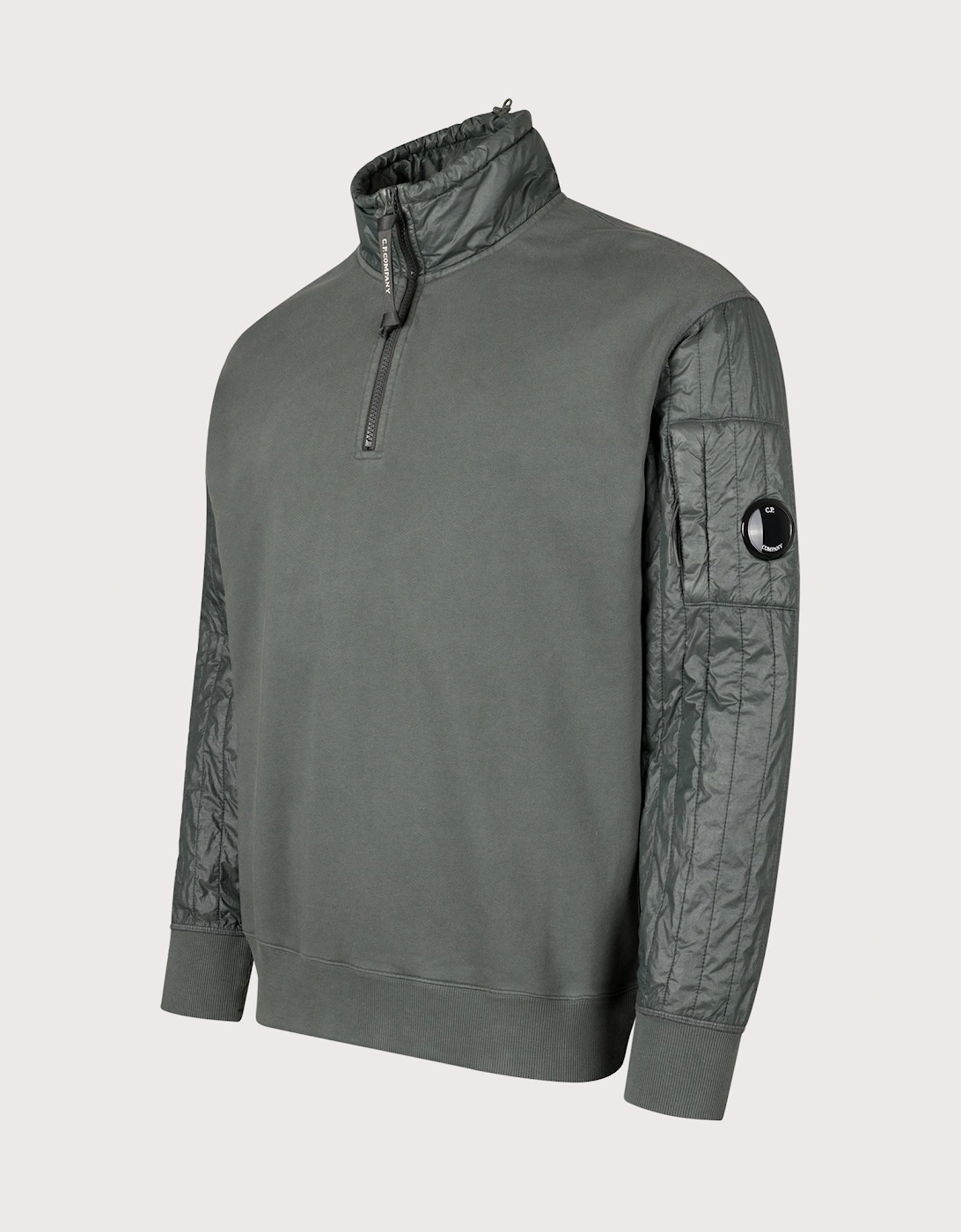 Diagonal Raised Fleece Quarter Zip Sweatshirt, 5 of 4