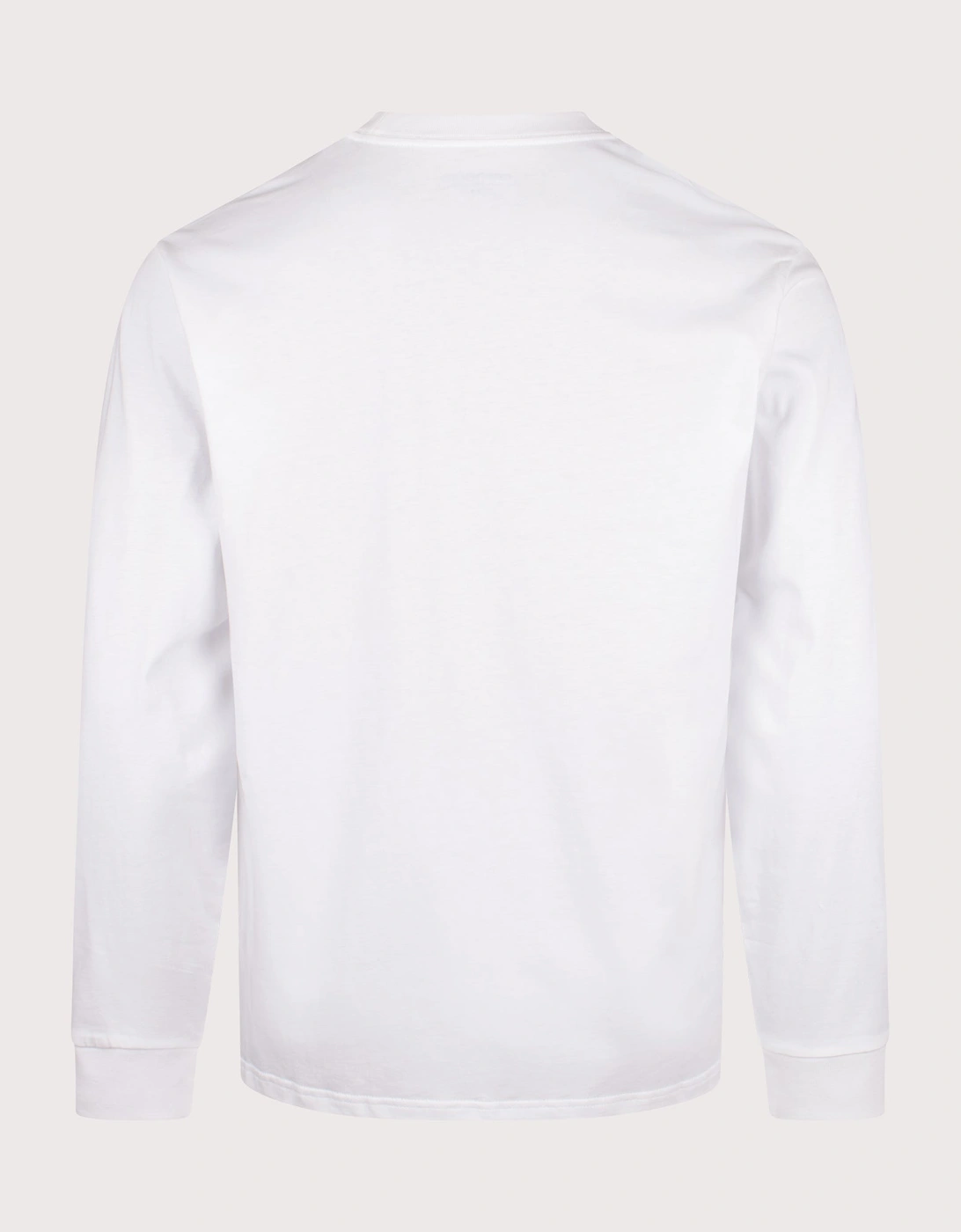 Relaxed Fit Script Embroidery Long Sleeve T-Shirt