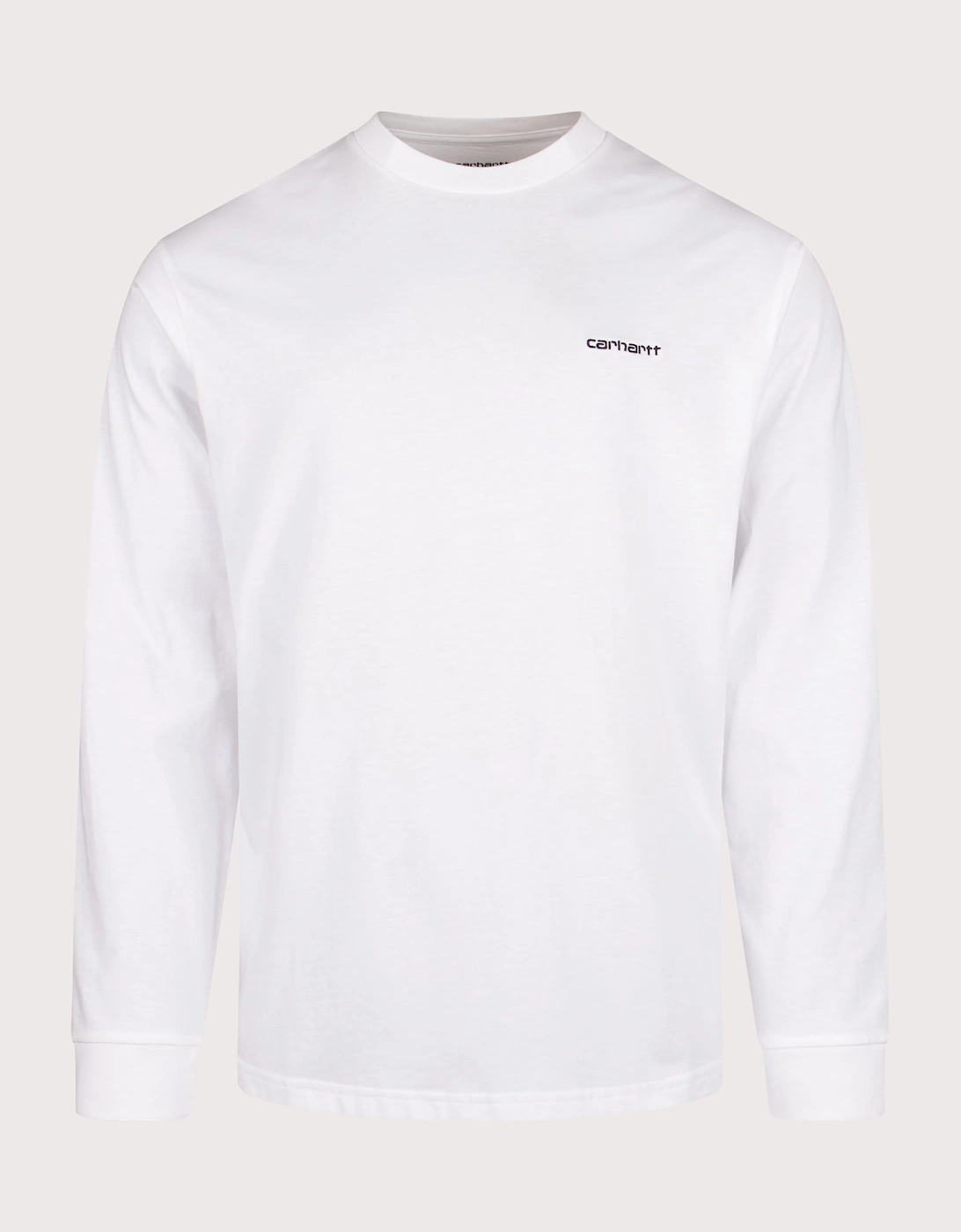 Relaxed Fit Script Embroidery Long Sleeve T-Shirt, 4 of 3