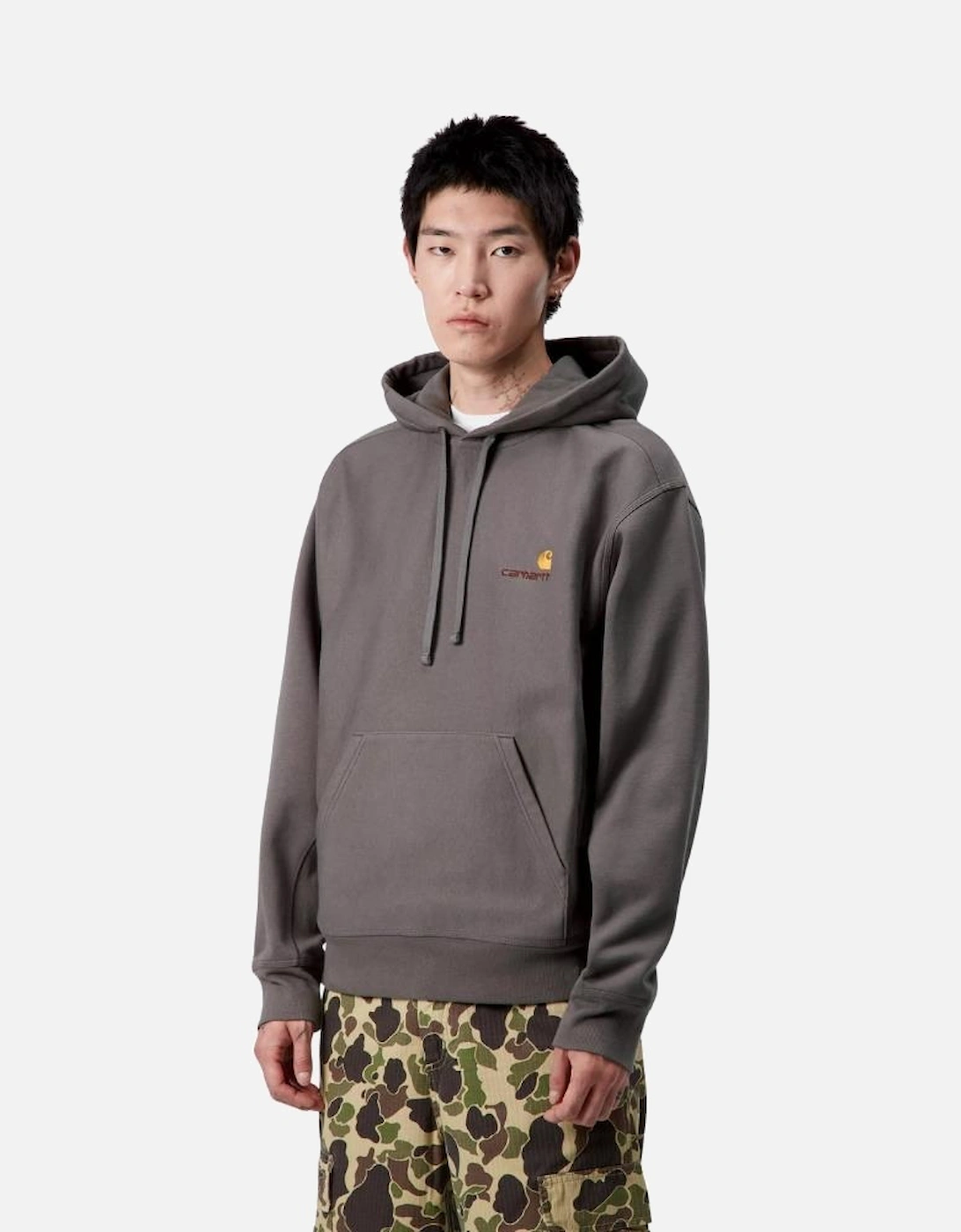 Hooded American Script Sweatshirt - Porphyry