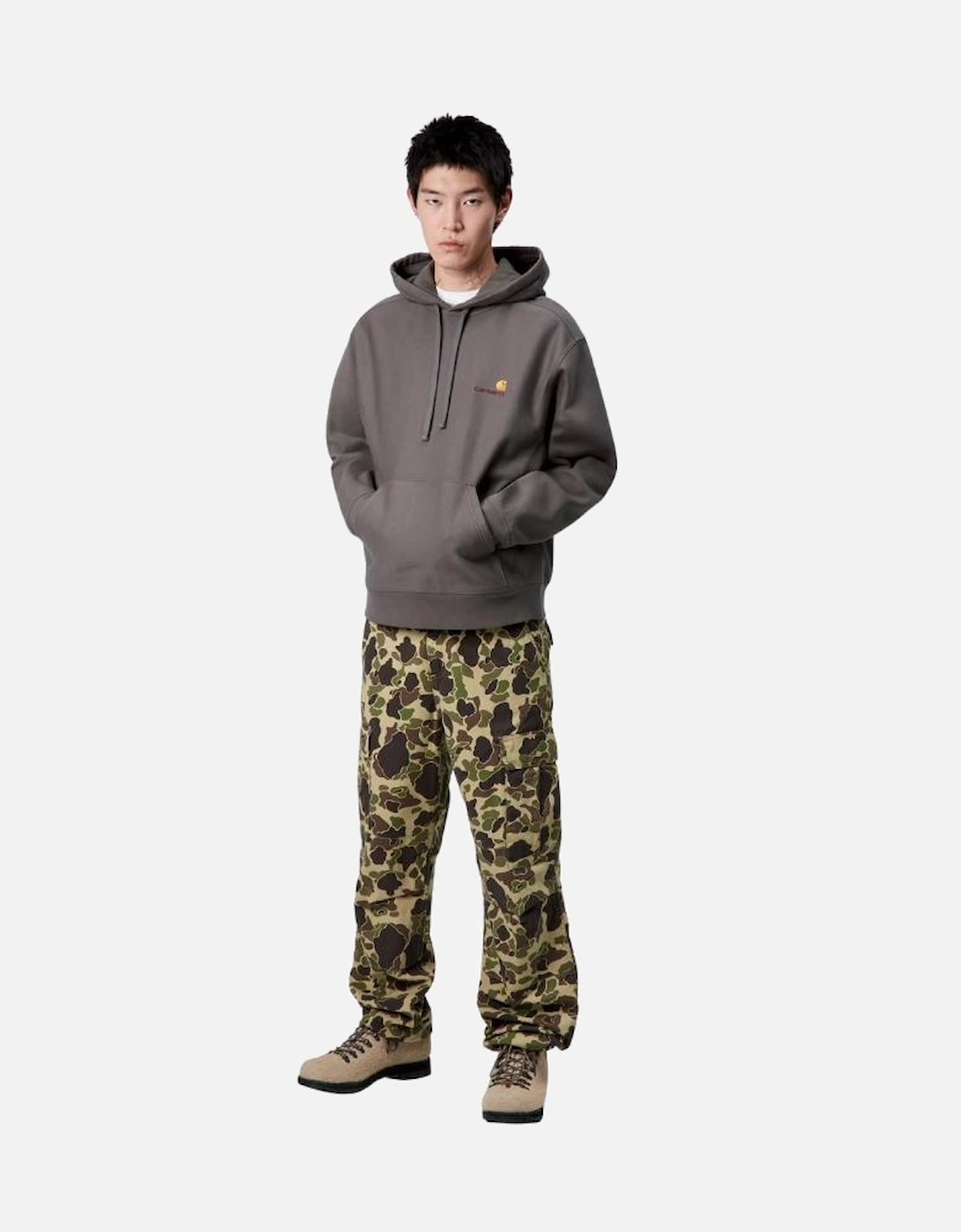 Hooded American Script Sweatshirt - Porphyry