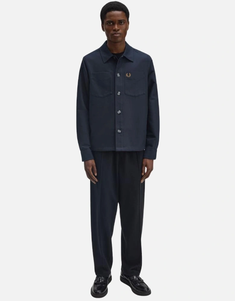 Brushed Twill Overshirt - Navy