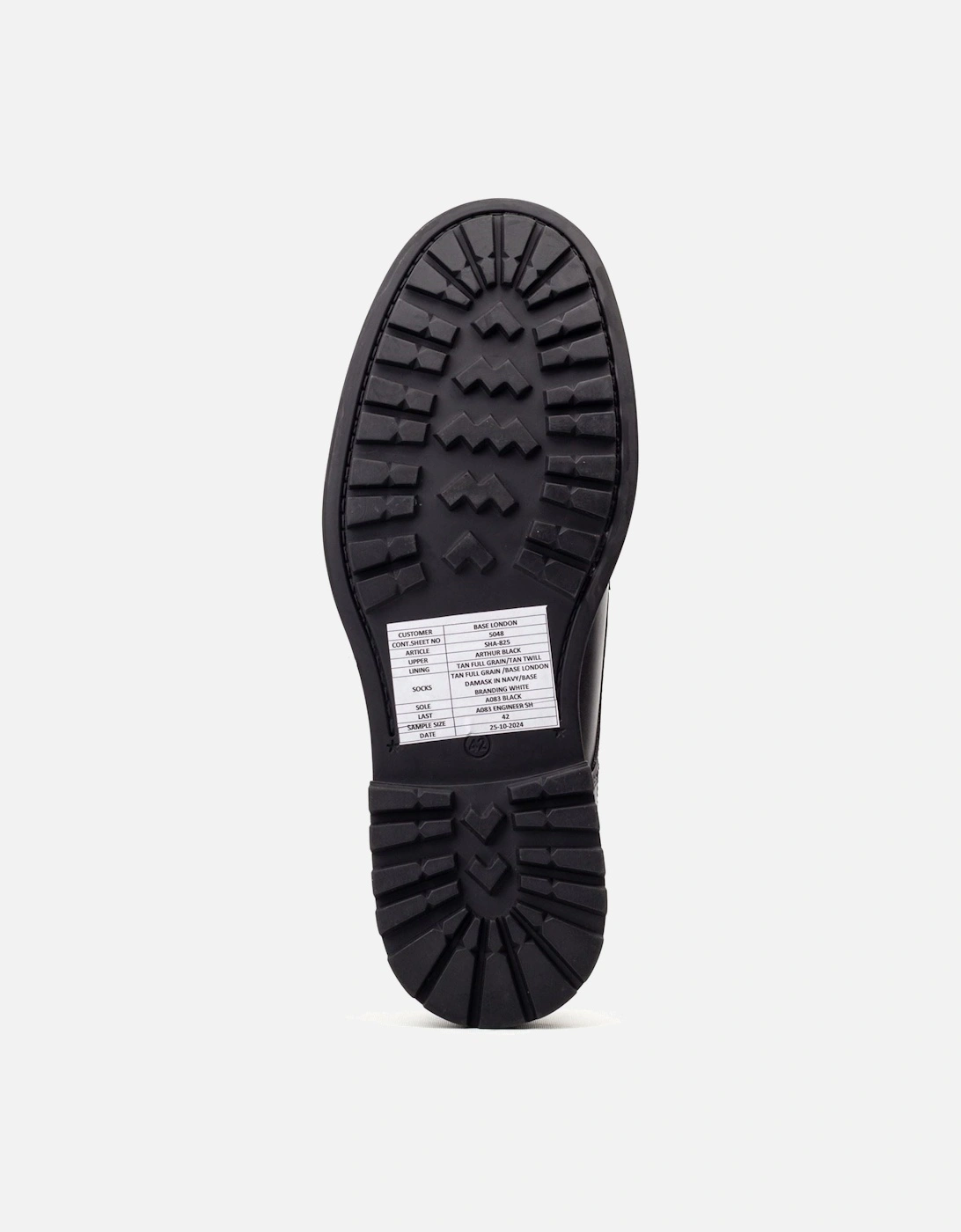 London Locke Leather Men's Black Lace-Up Shoes