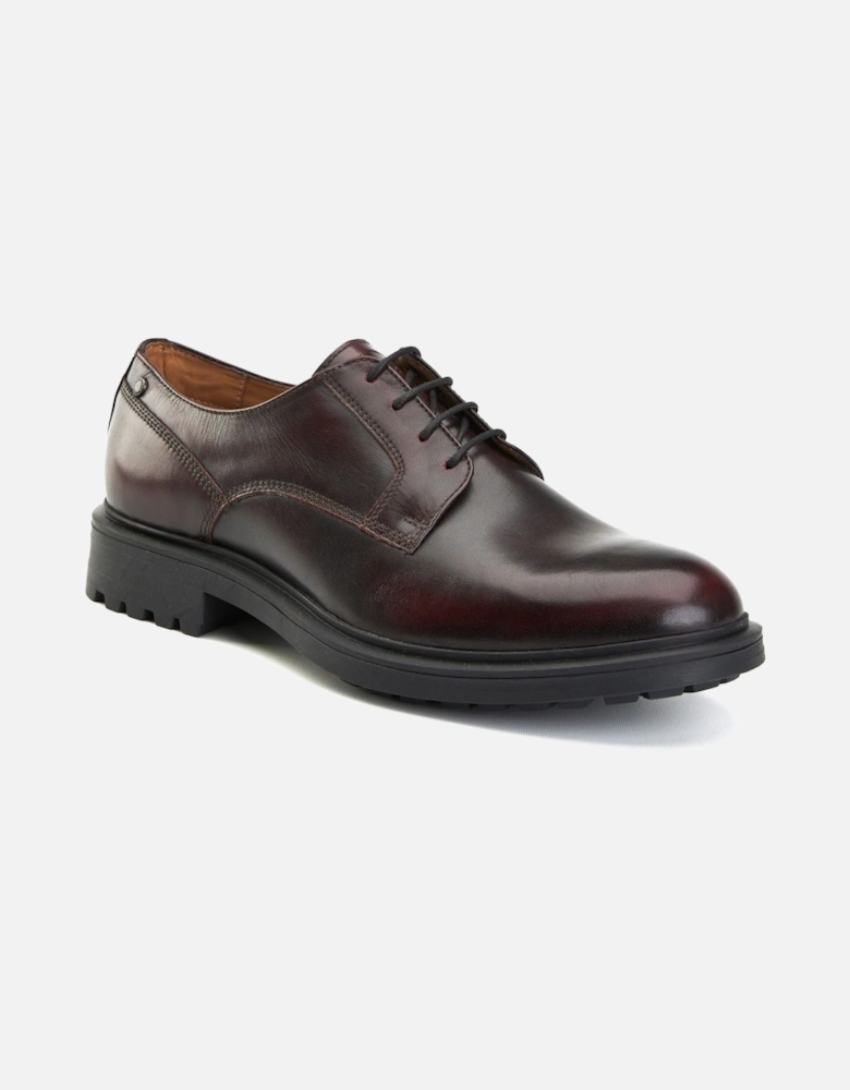 London Locke Leather Men's Bordo Lace-Up Shoes