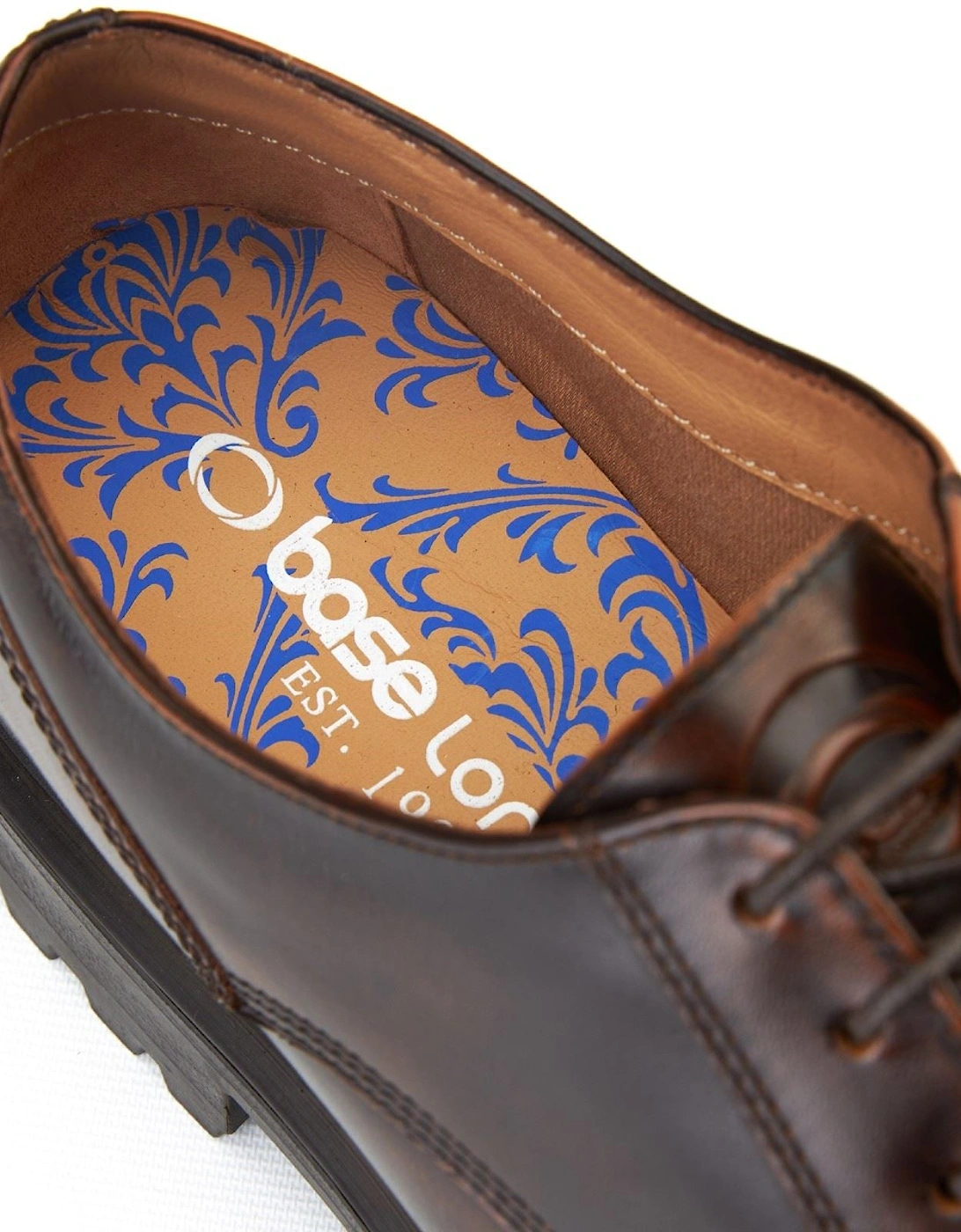 London Locke Leather Men's Brown Lace-Up Shoes
