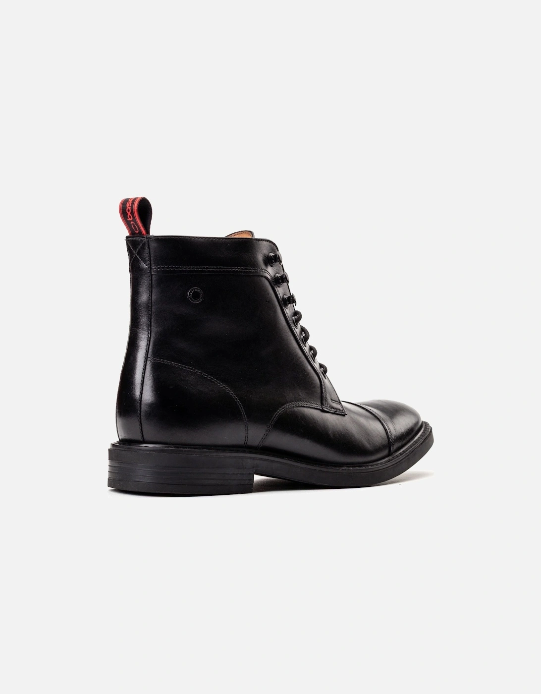London Plymouth Leather Men's Black Ankle Boots