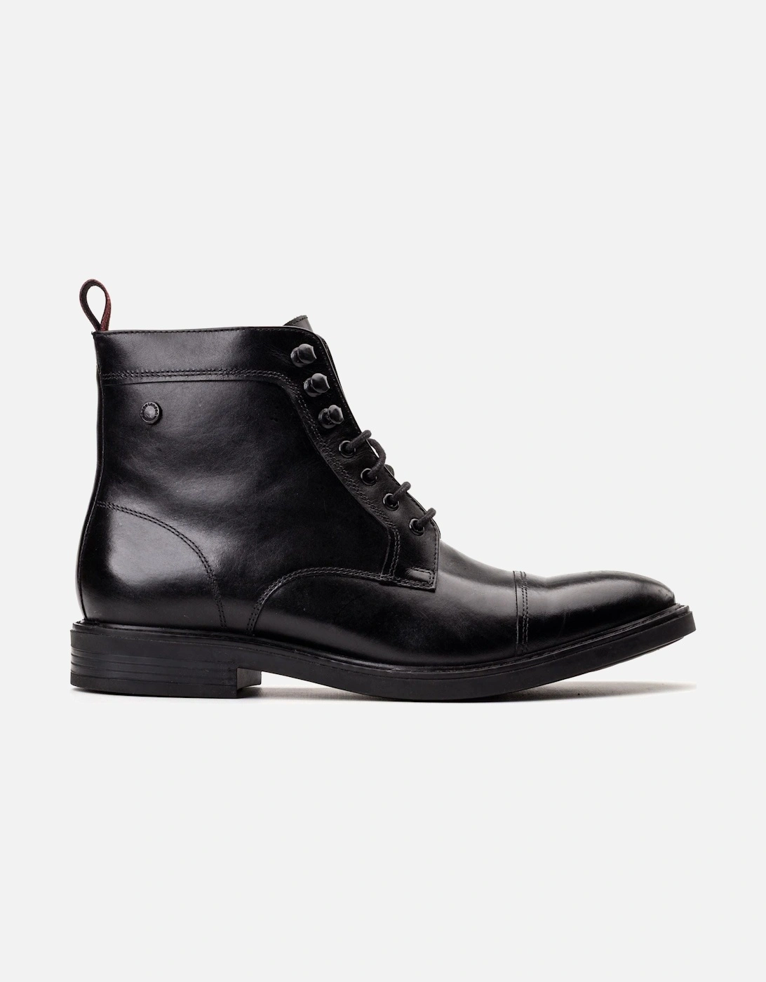 London Plymouth Leather Men's Black Ankle Boots