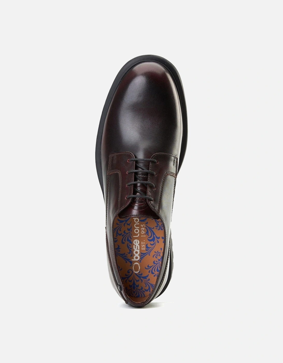 London Locke Leather Men's Bordo Lace-Up Shoes