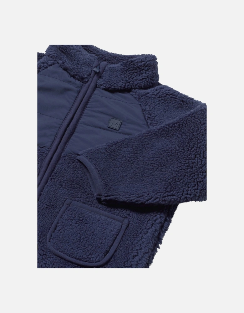 Boys Navy Zip Up Fleece Jacket