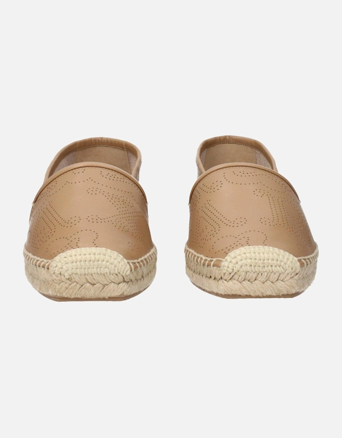 Leather Espadrilles with Logo Detailing Women - Brown Shoes