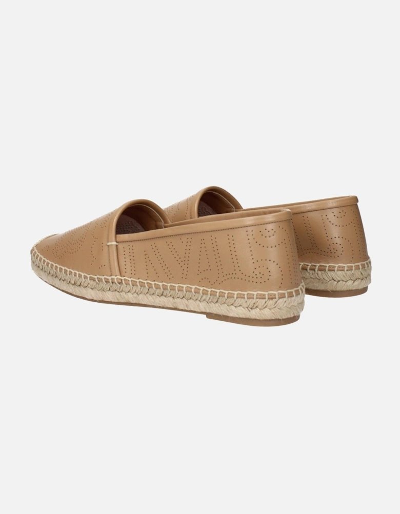 Leather Espadrilles with Logo Detailing Women - Brown Shoes