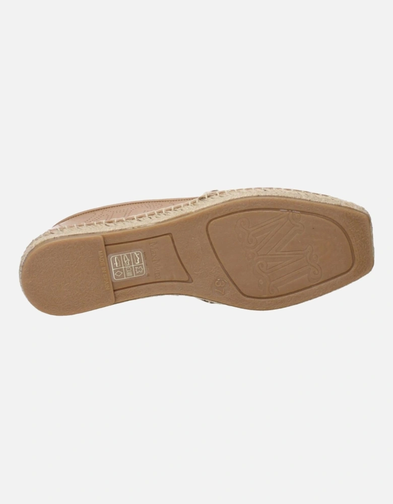 Leather Espadrilles with Logo Detailing Women - Brown Shoes