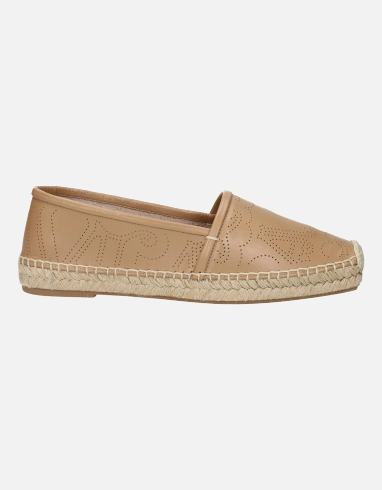 Leather Espadrilles with Logo Detailing Women - Brown Shoes