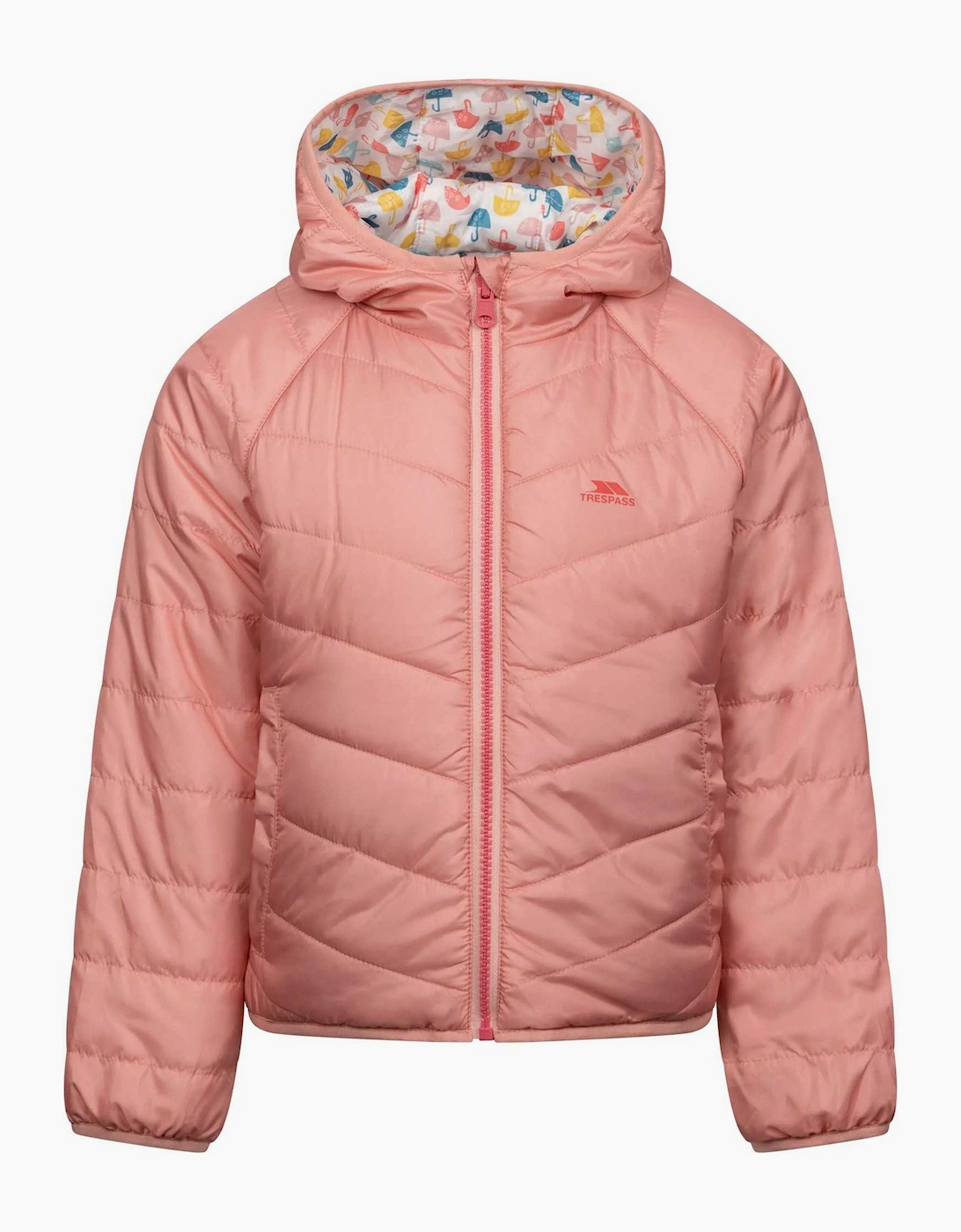 Trespass Girls Orange Childrens/ Dessie Reversible Padded Jacket - Size: 3 Years/4 Years Kids